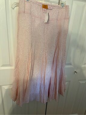 Ruby Rd. Pale Pink A-Line Maxi Skirt